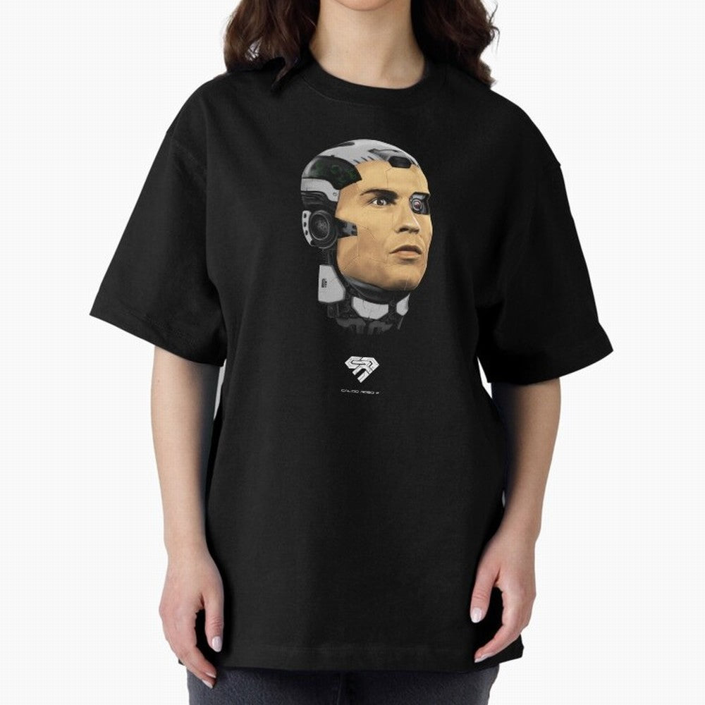 Calcio Robo 7 Oversized T-Shirt Bring Trophy Dreams to Global Football Passion for FIFA World Cup 2026 USA Canada Mexico, Filled with Mbappe and Neymar, Portugal, Stadium Memories, Football Loyalty, International Chants and Championship Tradition;