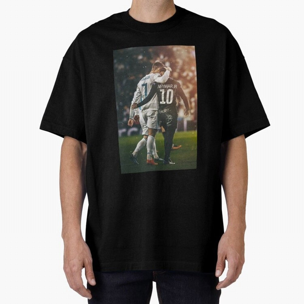 Neymar and Ronaldo Oversized T-Shirt Feel the Heartbeat of the FIFA World Cup 2026 Group Stage Journey through Mbappe Highlights, Argentina Pride, Global Supporter Spirit, Legendary Goals, National Colors and Tournament Celebration; Perfect for