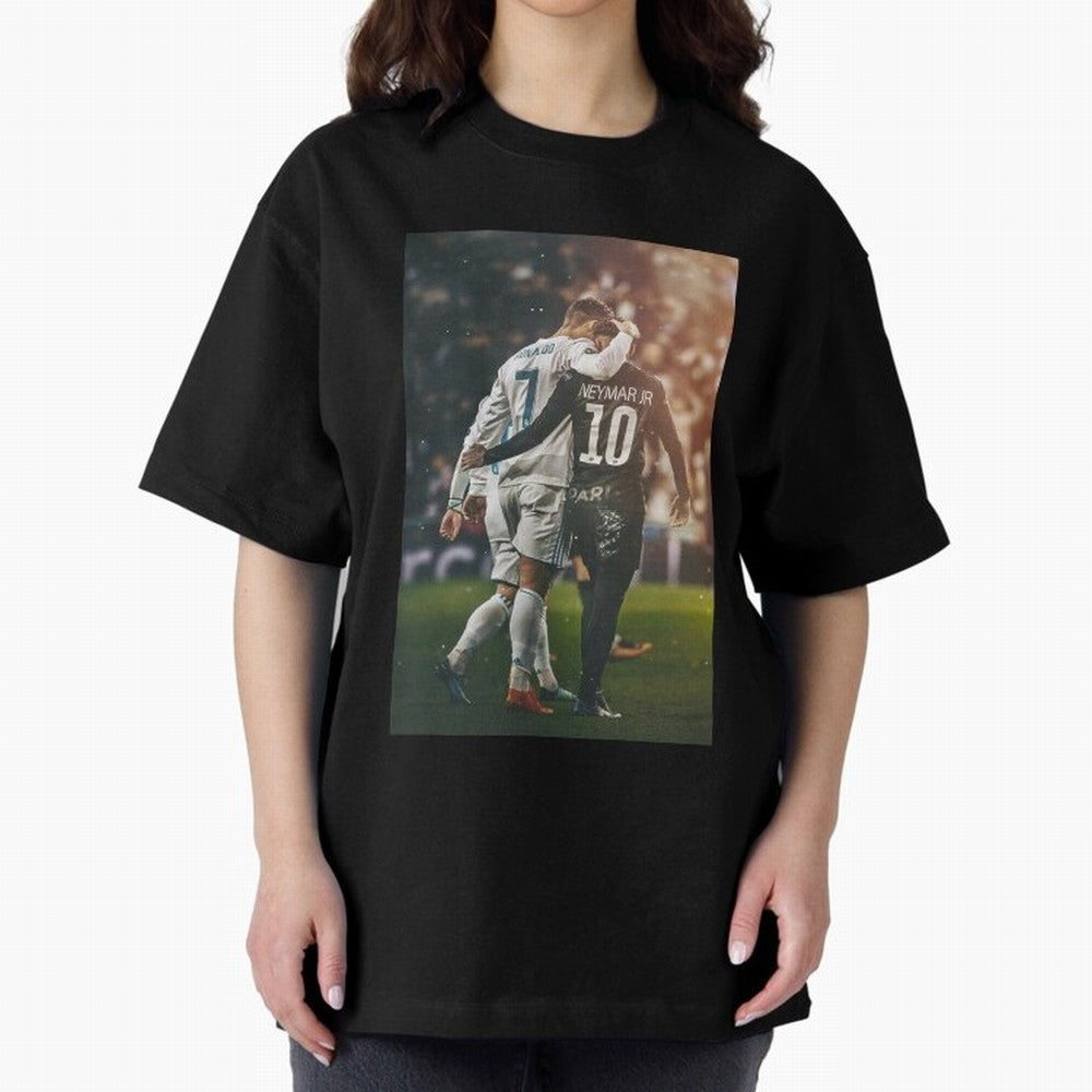 Neymar and Ronaldo Oversized T-Shirt Feel the Heartbeat of the FIFA World Cup 2026 Group Stage Journey through Mbappe Highlights, Argentina Pride, Global Supporter Spirit, Legendary Goals, National Colors and Tournament Celebration; Perfect for