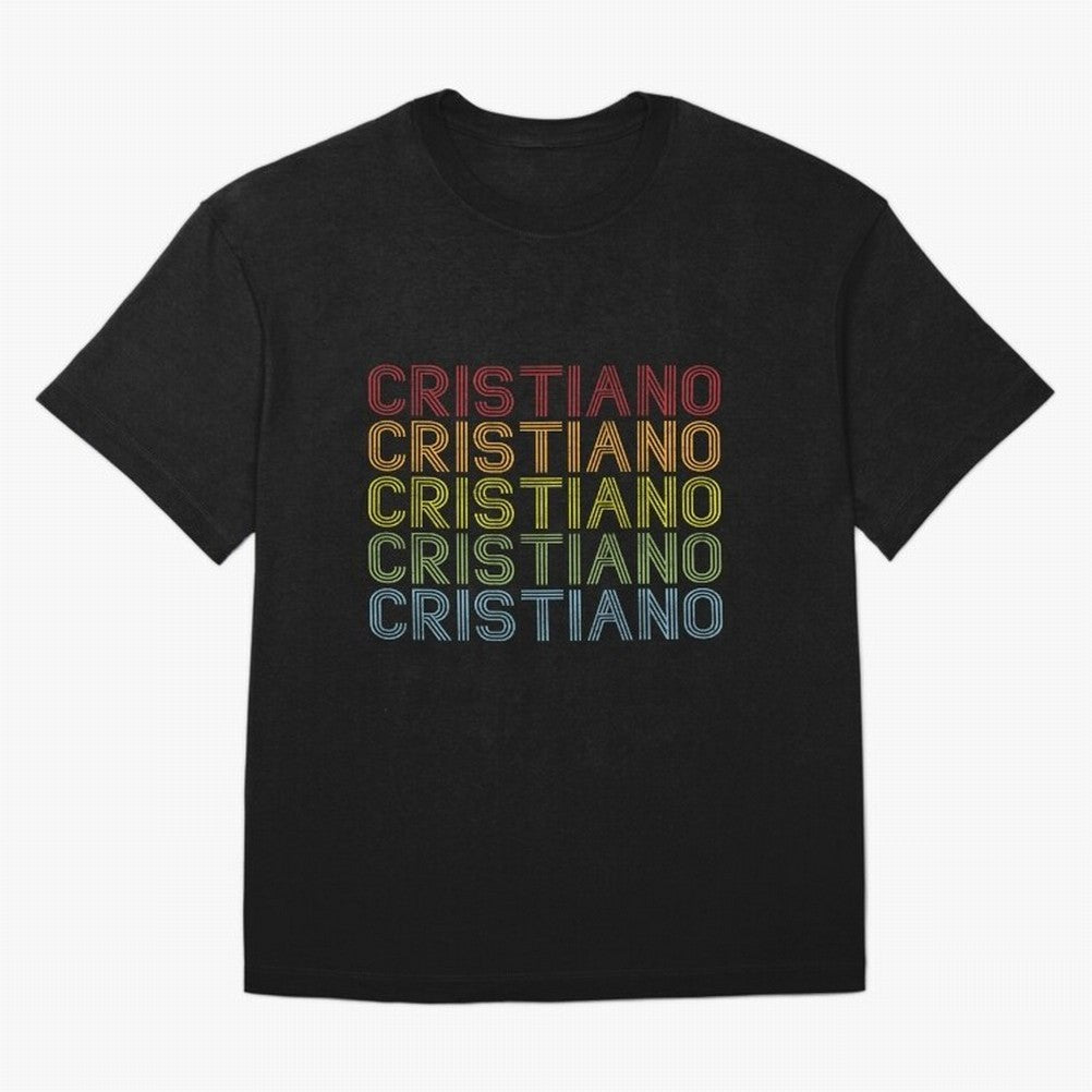 Cristiano Name T Shirt - Cristiano Vintage Retro Cristiano Name Gift Item Tee Oversized T-Shirt Honor the Beautiful Game during Global Football Passion for FIFA World Cup 2026, Filled with CR7 and Messi, Brazil, Portugal and Argentina, Championship