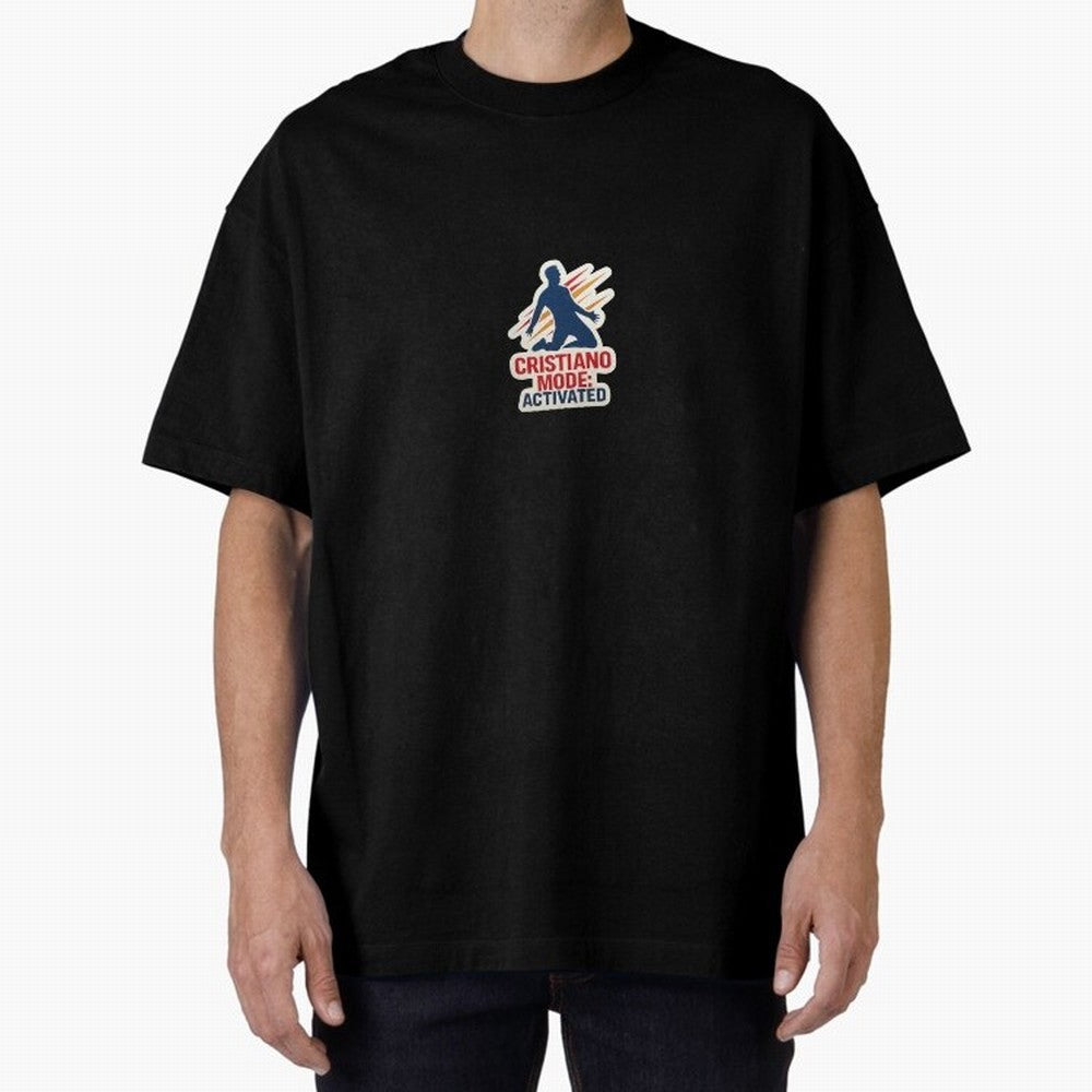 Cristiano Mode: Activated v2 Oversized T-Shirt Show Up for the Glory of Match Day Hype around FIFA World Cup 2026 Group Stage, Haaland and Mbappe, Brazil, Championship Spirit, Famous Goals, Roaring Crowds and International Football Unity; Ideal for