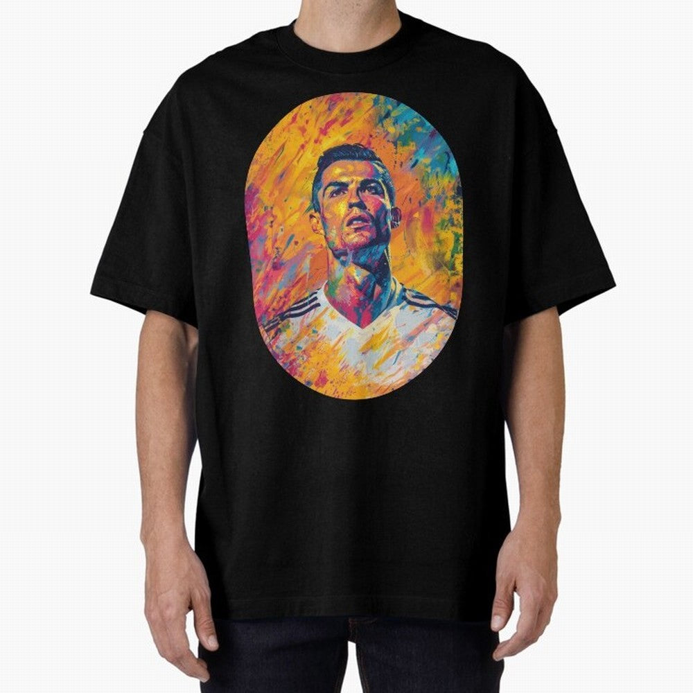 Cristiano Oversized T-Shirt Bring Legendary Rivalry Energy to Global Football Passion for FIFA World Cup 2026 USA Canada Mexico, with Messi, Neymar and Mbappe, England, France and Netherlands, Stadium Memories, Football Loyalty, International