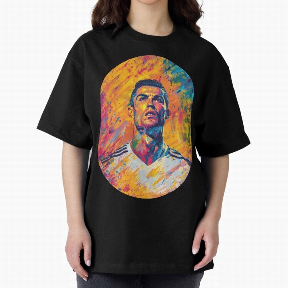Cristiano Oversized T-Shirt Bring Legendary Rivalry Energy to Global Football Passion for FIFA World Cup 2026 USA Canada Mexico, with Messi, Neymar and Mbappe, England, France and Netherlands, Stadium Memories, Football Loyalty, International