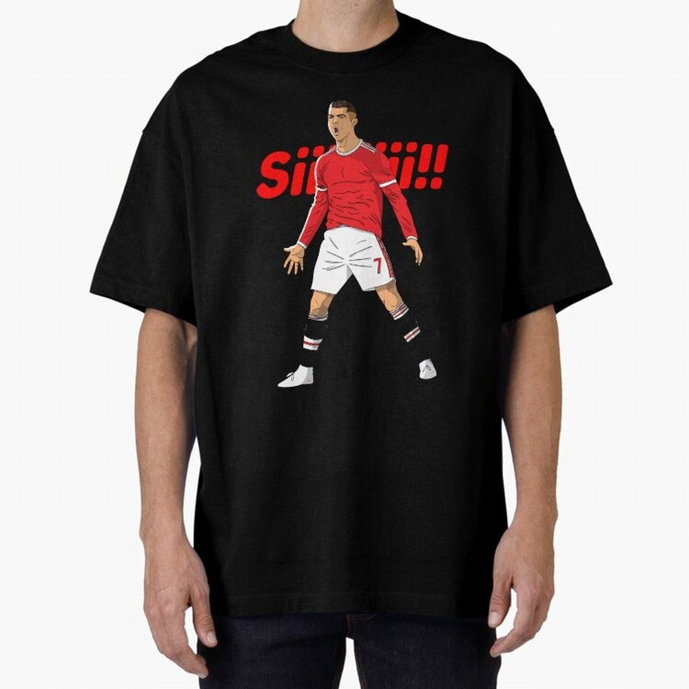 CR7 Siiiii!, Cristiano Ronaldo's trademark goal celebration Oversized T-Shirt Create FIFA World Cup 2026 USA Canada Mexico Made for Mbappe, England and Germany Energy, Championship Spirit, Famous Goals, Roaring Crowds and International Football