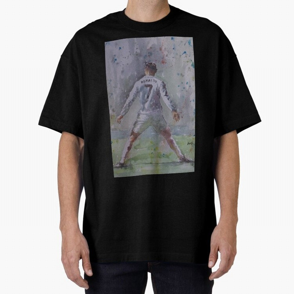 Cristiano Ronaldo - Portrait 2 Oversized T-Shirt Bring World Football Passion into the FIFA World Cup 2026 Group Stage Journey through Haaland Highlights, Portugal Pride, Football Festival Excitement, Trophy Ambitions, Country Rivalries and Star