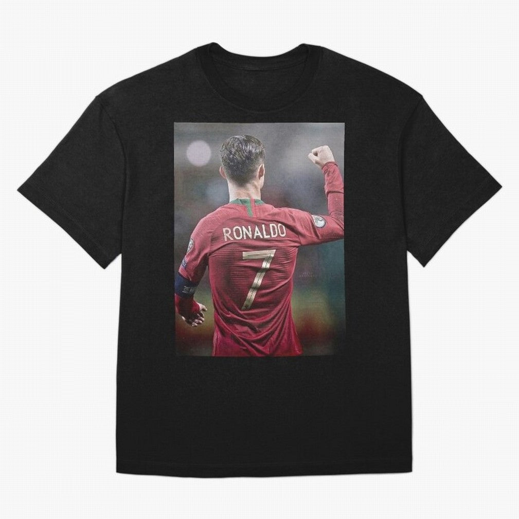 Cristiano Ronaldo CR7 Oversized T-Shirt Represent Football Lovers during FIFA World Cup 2026 Group Stage for Fans of Messi, CR7 and Mbappe and Portugal, Bringing Vintage Soccer Flavor, Modern Football Stars, National Flags and Final Night Emotion;