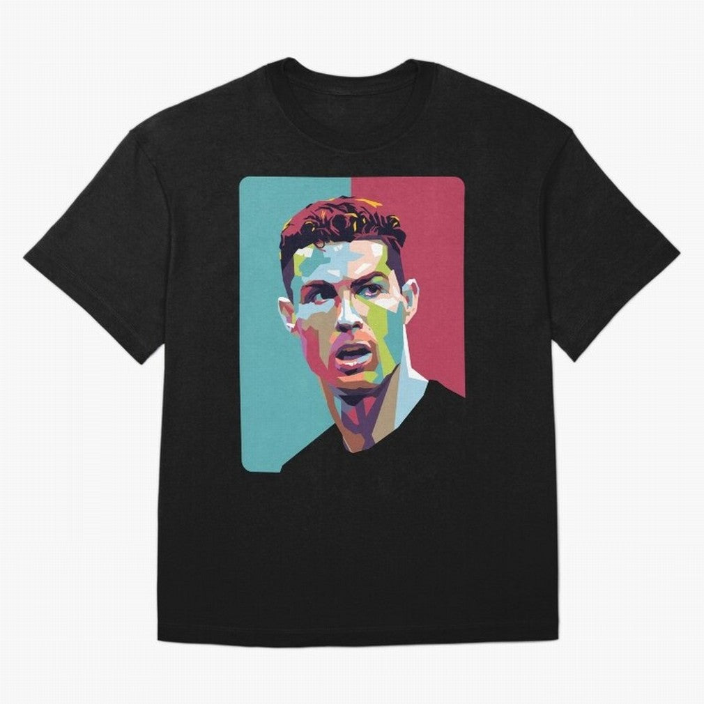 Cristiano Ronaldo 7 Pop Art Portrait Oversized T-Shirt Create FIFA World Cup 2026 Group Stage for Fans of Messi and Netherlands, Bringing Game Day Rituals, Football Legends, Country Pride and the Road to the Final; Ideal for Football Dads, Football