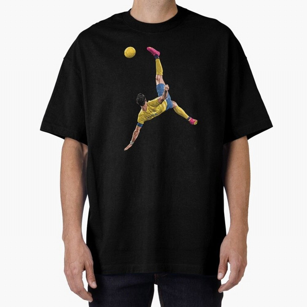 overheadkick bycyle shoot Oversized T-Shirt Treasure the FIFA World Cup 2026 USA Canada Mexico Journey through Messi, CR7 and Mbappe Highlights, Spain and Netherlands Pride, Champion Mindset, Group Stage Buzz, Knockout Tension and Passionate Fan