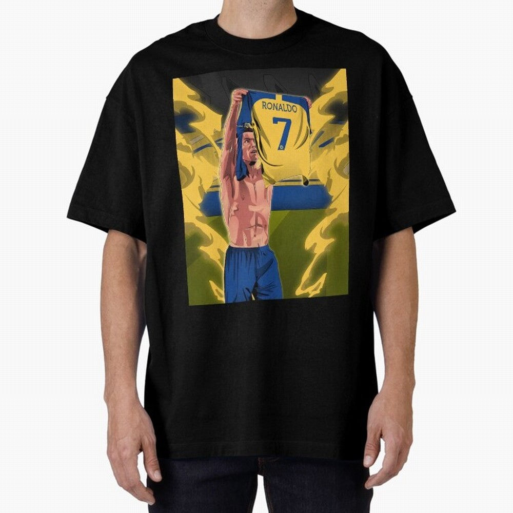 aksi copot kaos selebrasi Oversized T-Shirt Follow the Road to FIFA World Cup 2026 Featuring Neymar, Germany Energy, Global Supporter Spirit, Legendary Goals, National Colors and Tournament Celebration; Perfect for People Who Love Argentina,