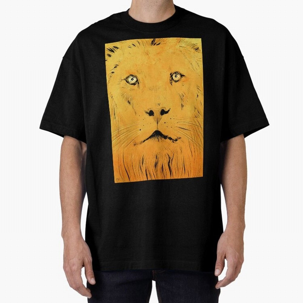 Lion Oversized T-Shirt Fuel Global Football Passion for FIFA World Cup 2026, Centered on Haaland, England, France and Netherlands, Tournament Hype, Historic Matchups, Family Viewing Parties and Global Sports Pride; Great for Watch Parties, Sports