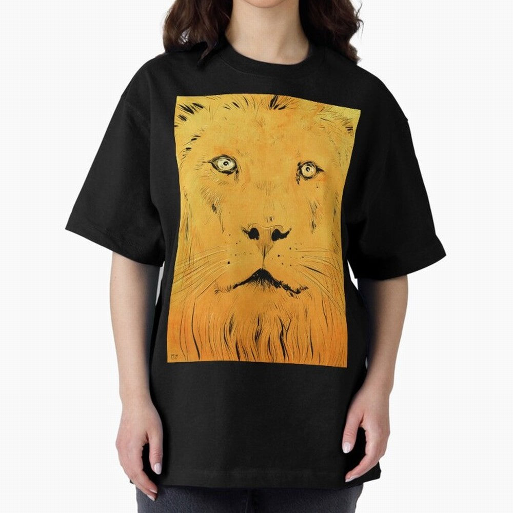 Lion Oversized T-Shirt Fuel Global Football Passion for FIFA World Cup 2026, Centered on Haaland, England, France and Netherlands, Tournament Hype, Historic Matchups, Family Viewing Parties and Global Sports Pride; Great for Watch Parties, Sports
