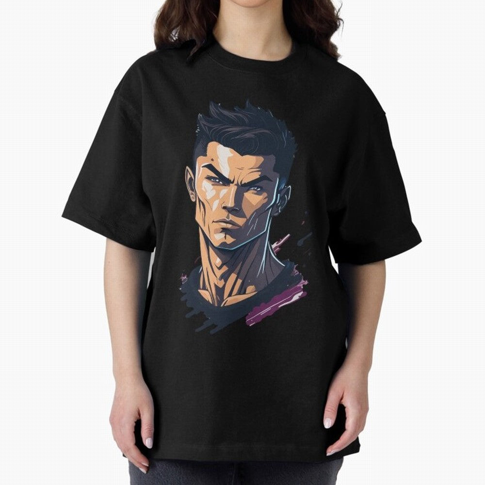 Cristiano Ronaldo Anime Style Oversized T-Shirt Bring Match Day Fire to Match Day Hype around FIFA World Cup 2026 USA Canada Mexico, Cristiano Ronaldo, France and Portugal, Football Festival Excitement, Trophy Ambitions, Country Rivalries and Star