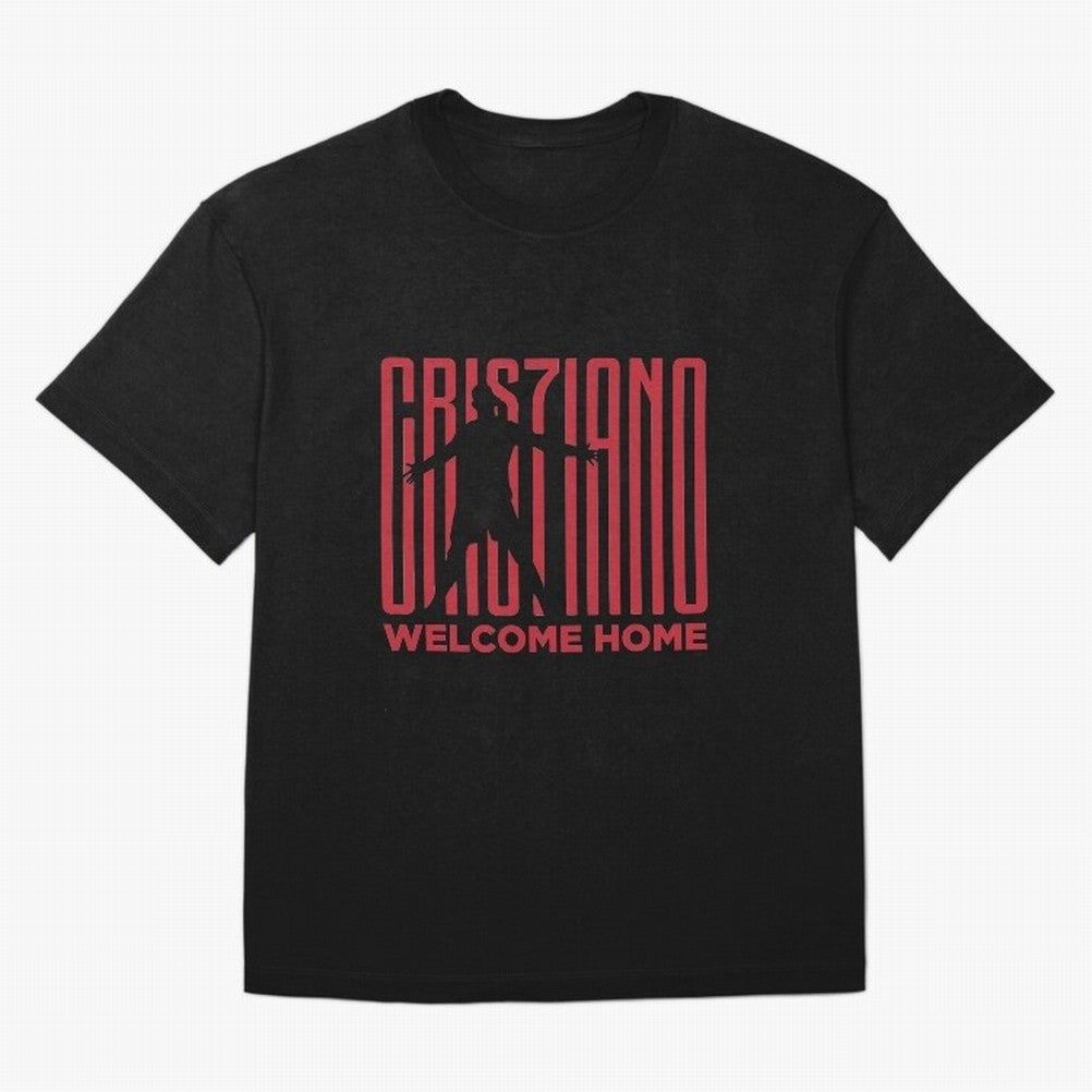 Welcome home Cristiano Ronaldo Oversized T-Shirt Honor Match Day Hype around FIFA World Cup 2026, Haaland and Mbappe, France, Sports Nostalgia, International Competition, Famous Players and Unforgettable Victories; Perfect for Fans, Collectors,