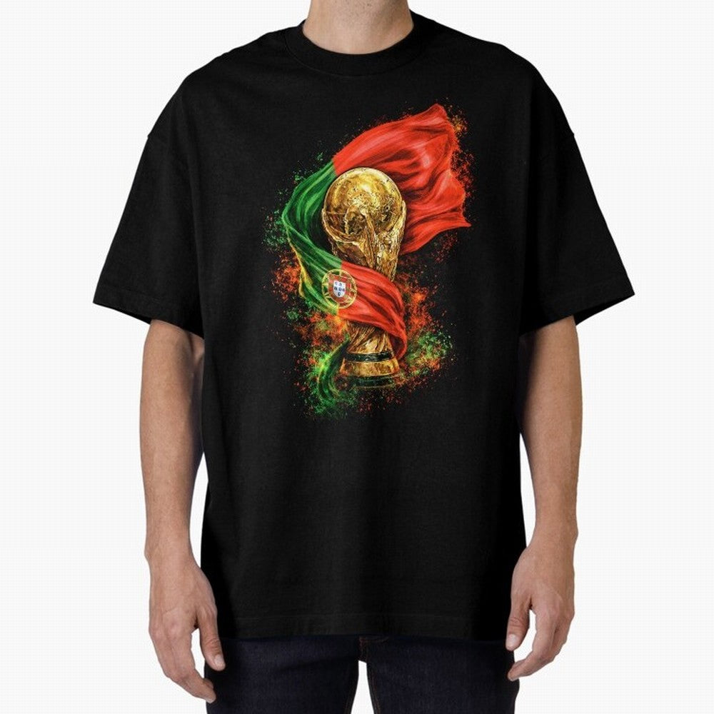 Portugal Football National Pride Oversized T-Shirt Bring Global Football Passion for FIFA World Cup 2026 Group Stage, Inspired by Mbappe, Netherlands, Champion Mindset, Group Stage Buzz, Knockout Tension and Passionate Fan Culture; Made for Die