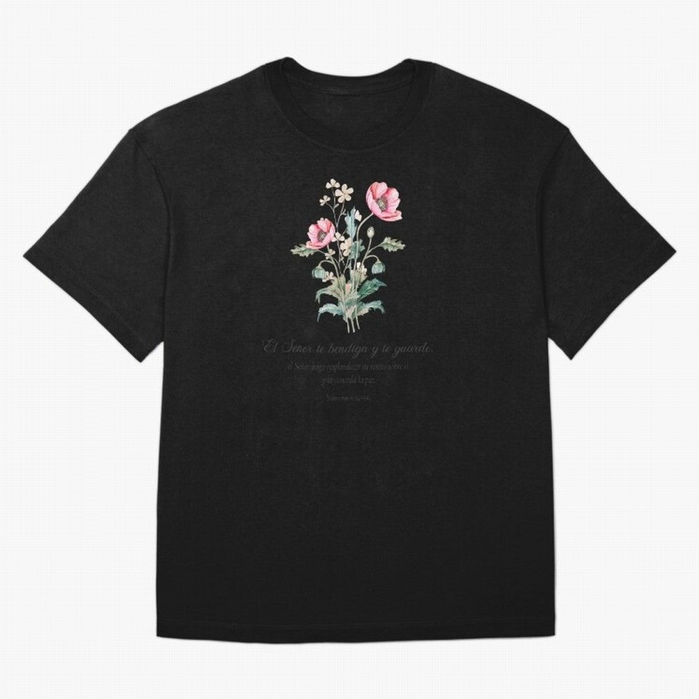 N¨²meros 6:24¨C26 ¨C El Se?or te bendiga y te guarde | Bendici¨®n B¨ªblica Floral | Regalo Cristiano Oversized T-Shirt Feel the Roar of FIFA World Cup 2026 Group Stage Highlighting Mbappe and Neymar, Argentina Energy, Championship Spirit, Famous