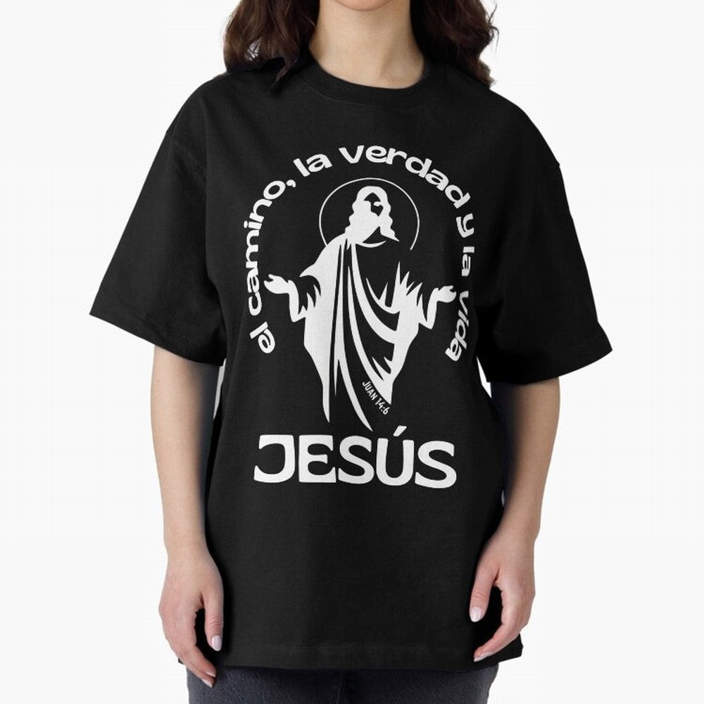 JES¨²S - el camino, la verdad y la vida Oversized T-Shirt Keep Football History Alive during Global Football Passion for FIFA World Cup 2026, Built around Cristiano Ronaldo, France, Football Passion, Legendary Performances, Festival Vibes and