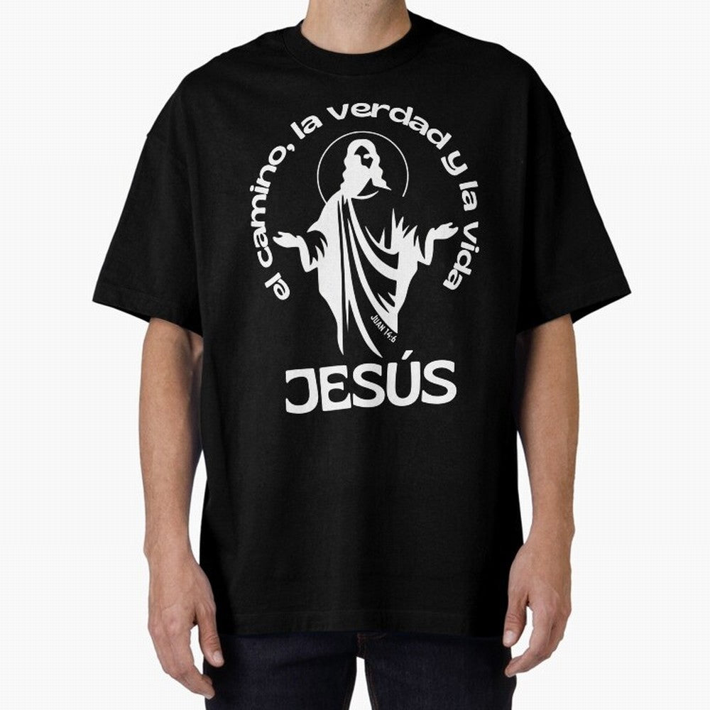 JES¨²S - el camino, la verdad y la vida Oversized T-Shirt Keep Football History Alive during Global Football Passion for FIFA World Cup 2026, Built around Cristiano Ronaldo, France, Football Passion, Legendary Performances, Festival Vibes and