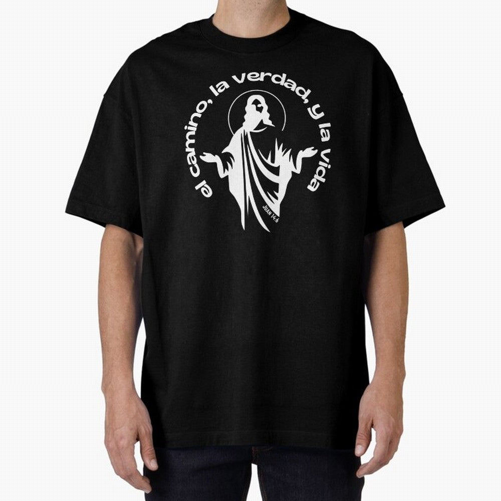 el camino, la verdad, y la vida Oversized T-Shirt Bring Trophy Dreams to Global Football Passion for FIFA World Cup 2026 USA Canada Mexico, Inspired by Neymar, Haaland and Cristiano Ronaldo, England and Germany, Goal Celebration Energy, Supporter
