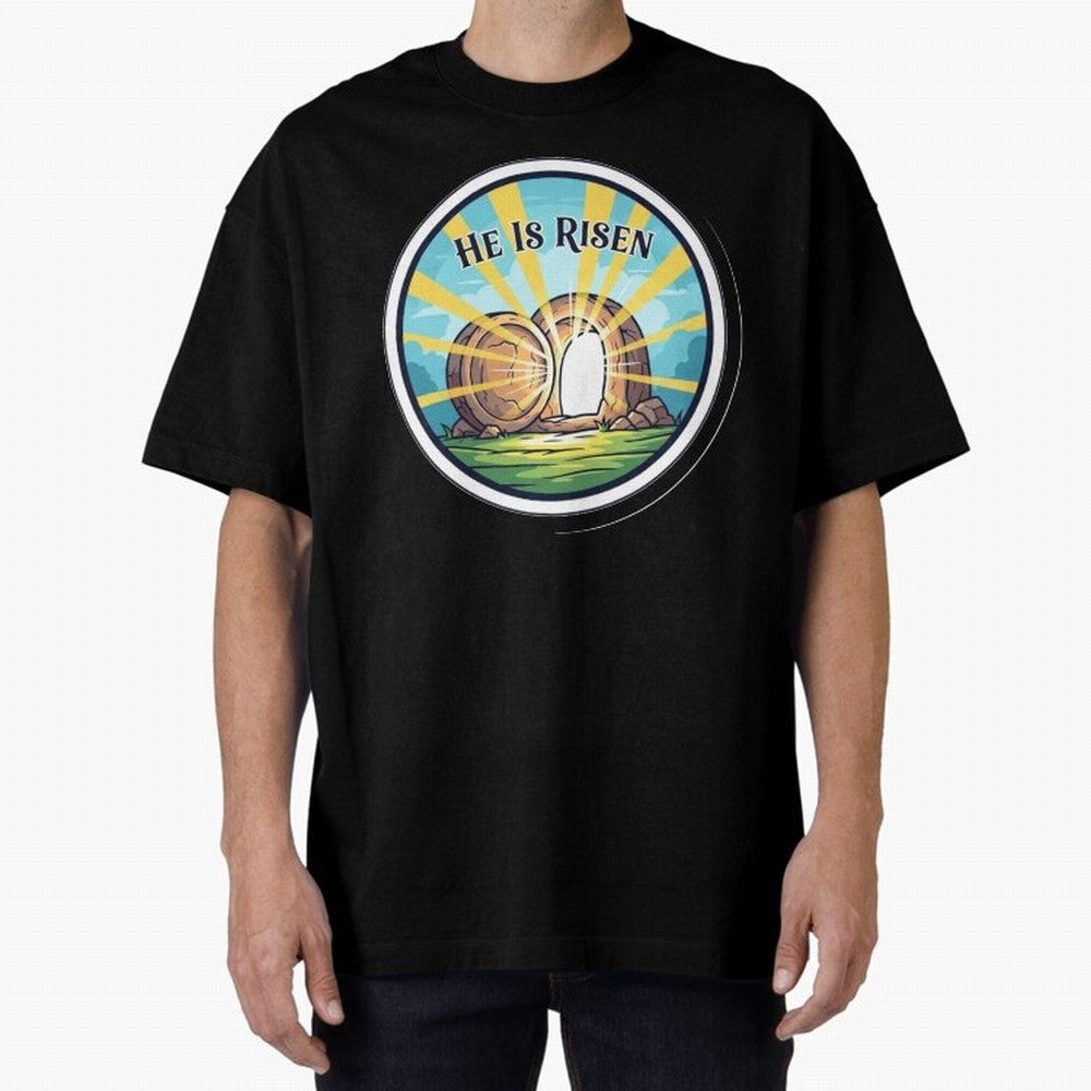 He Is Risen Indeed Easter Faith Sticker Oversized T-Shirt Follow the Road to FIFA World Cup 2026 USA Canada Mexico Spirit, Celebrating Portugal, Cristiano Ronaldo, Haaland and CR7, Classic Soccer Heritage, Championship Pressure, Fan Loyalty and