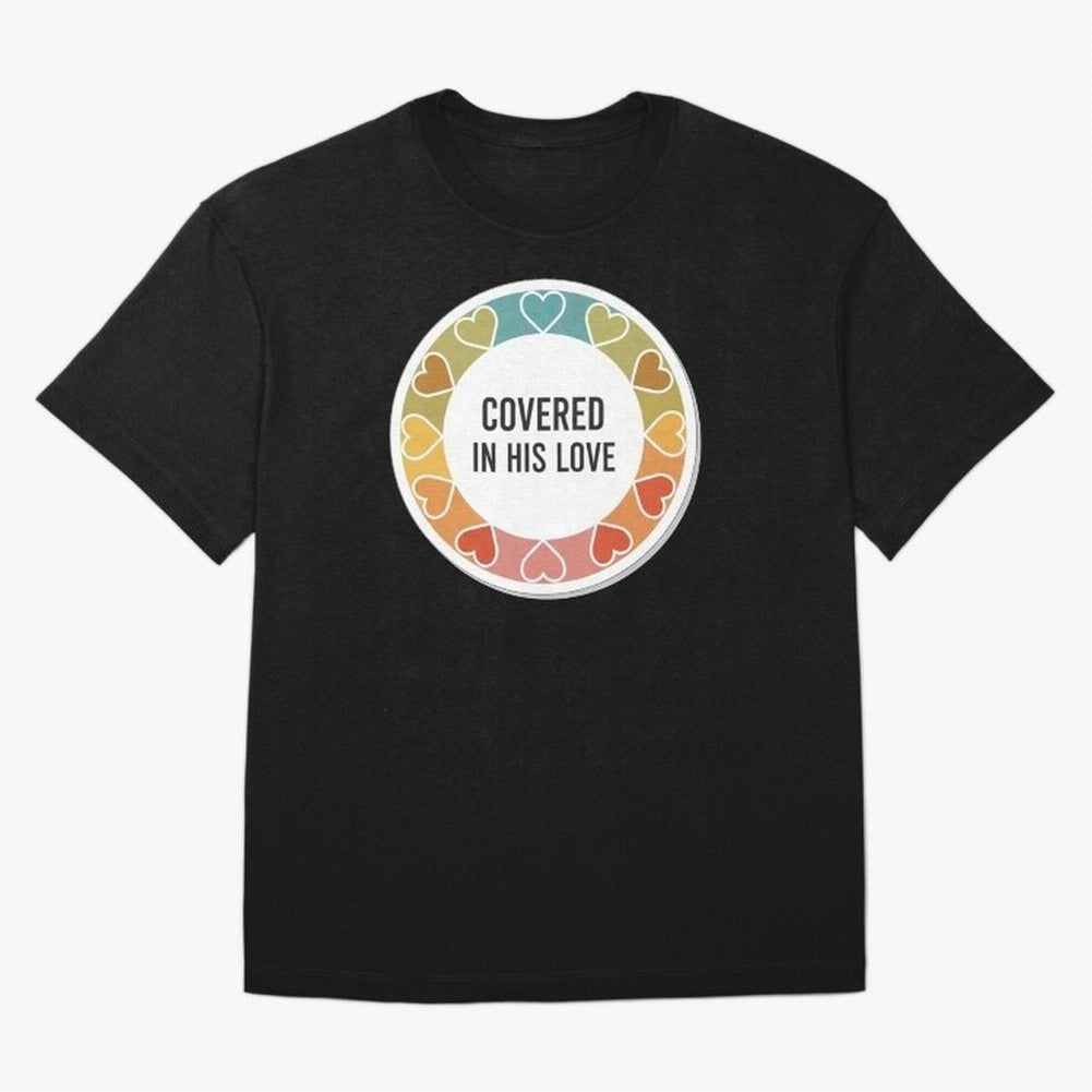 Covered in His Love Christian Encouragement Sticker Oversized T-Shirt Bring Match Day Hype around FIFA World Cup 2026, CR7 and Messi, Germany, Tournament Hype, Historic Matchups, Family Viewing Parties and Global Sports Pride; Made for Die Hard