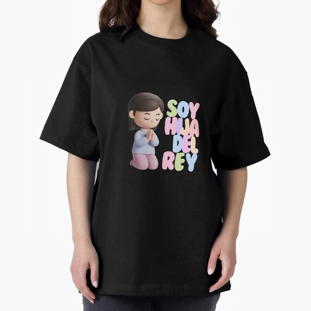 Soy Hija del Rey | Dise?o Cristiano Dulce en Colores Pastel Oversized T-Shirt Back Your Heroes with FIFA World Cup 2026 USA Canada Mexico for Fans of CR7 and Messi and Spain and Netherlands, Bringing Tournament Hype, Historic Matchups, Family