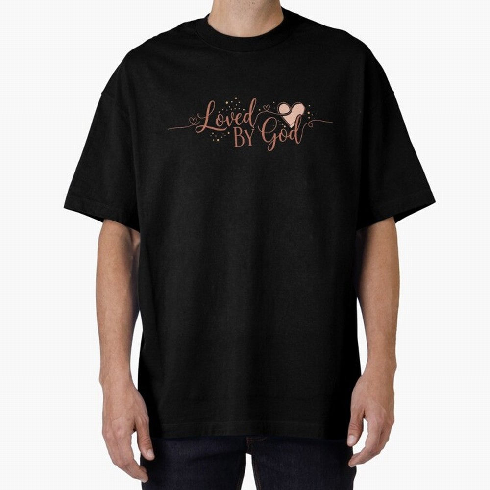 Loved by God Oversized T-Shirt Keep the Match Day Mood of FIFA World Cup 2026 USA Canada Mexico for Fans of Cristiano Ronaldo, Haaland and CR7 and England, France and Netherlands, Bringing Classic Soccer Heritage, Championship Pressure, Fan Loyalty