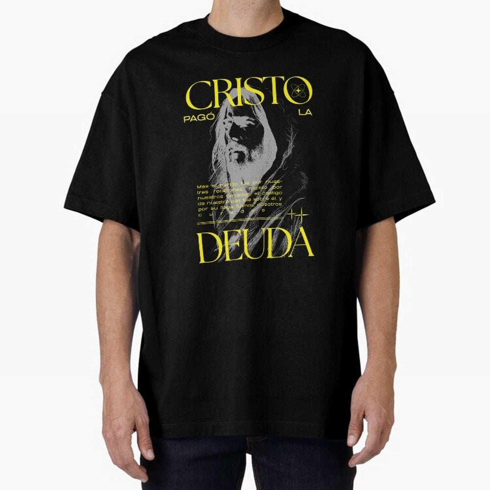 Cristo Pag¨® la Deuda - Isa¨ªas 53:5 Streetwear Style Oversized T-Shirt Keep the Legacy of FIFA World Cup 2026 Spirit, Celebrating Brazil, Neymar, Stadium Memories, Football Loyalty, International Chants and Championship Tradition; Perfect for