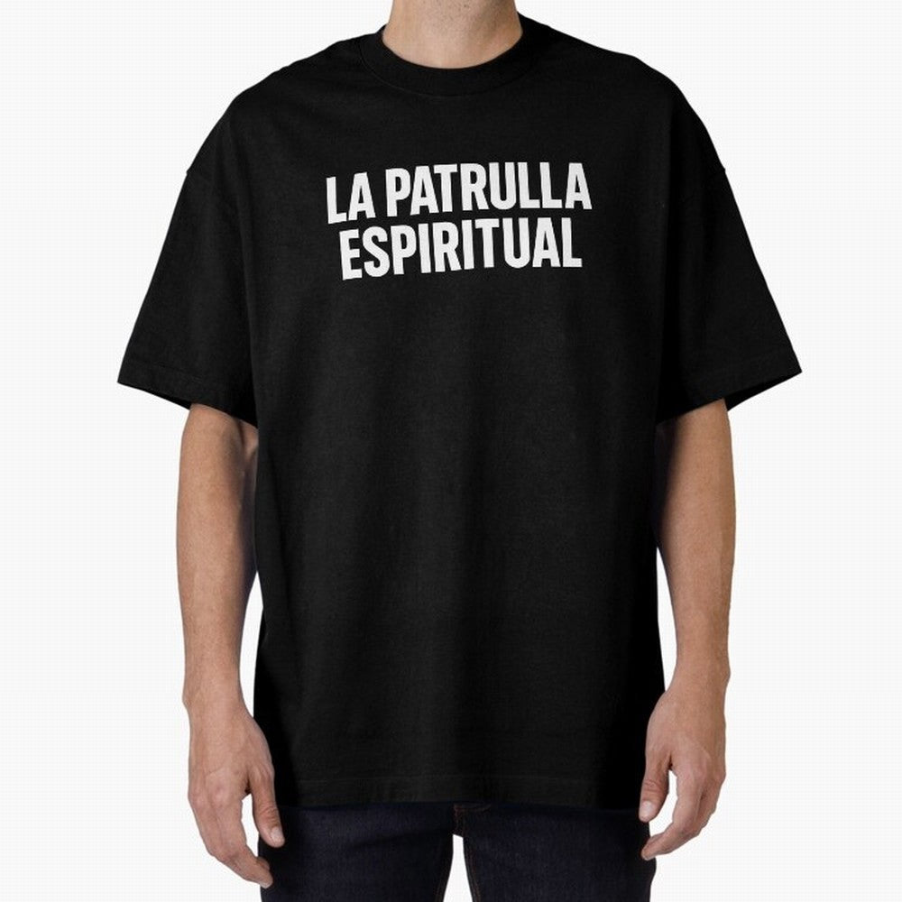 La Patrulla Espiritual, Spanish Faith Quote Gift, Christian Spiritual Humor Graphic Tee for Believers Latinos Oversized T-Shirt Relive the FIFA World Cup 2026 USA Canada Mexico Journey through Neymar, Haaland and Cristiano Ronaldo Highlights,