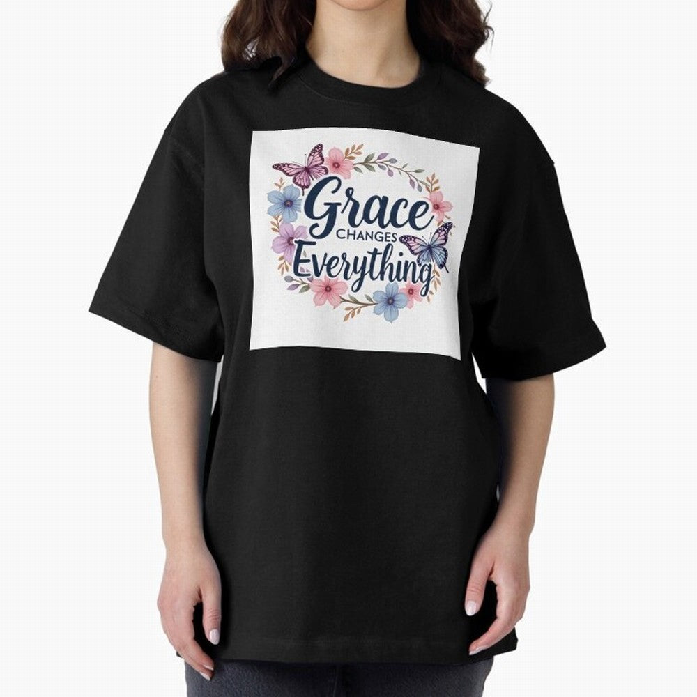 Grace Of God Changes Everything Oversized T-Shirt Support the Legends of Global Football Passion for FIFA World Cup 2026, Centered on Messi, England, Global Supporter Spirit, Legendary Goals, National Colors and Tournament Celebration; Ideal for