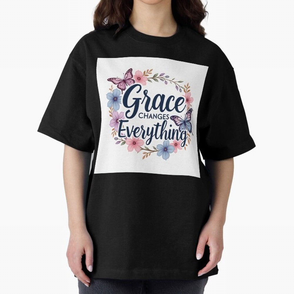 Grace Changes Everything T Shirt Oversized T-Shirt Celebrate Golden Goal Energy in FIFA World Cup 2026 USA Canada Mexico for Fans of Haaland and Mbappe and France and Portugal, Bringing Stadium Chants, National Pride, Trophy Dreams and