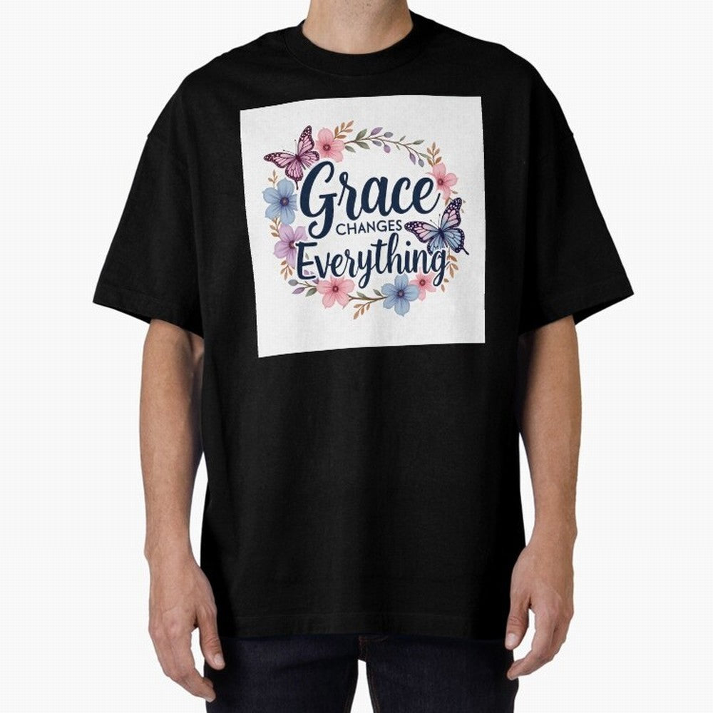 Grace Changes Everything T Shirt Oversized T-Shirt Celebrate Golden Goal Energy in FIFA World Cup 2026 USA Canada Mexico for Fans of Haaland and Mbappe and France and Portugal, Bringing Stadium Chants, National Pride, Trophy Dreams and