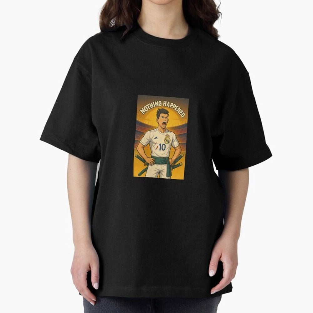 Cristiano Zoro Nothing Happened Oversized T-Shirt Show Fan Pride Across FIFA World Cup 2026 Group Stage Inspired by Mbappe, Germany Energy, Fan Favorite Moments, National Team Passion, Big Match Drama and Soccer History; Ideal for Fans Who Follow