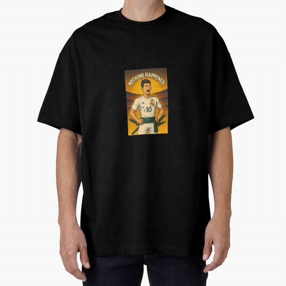 Cristiano Zoro Nothing Happened Oversized T-Shirt Show Fan Pride Across FIFA World Cup 2026 Group Stage Inspired by Mbappe, Germany Energy, Fan Favorite Moments, National Team Passion, Big Match Drama and Soccer History; Ideal for Fans Who Follow