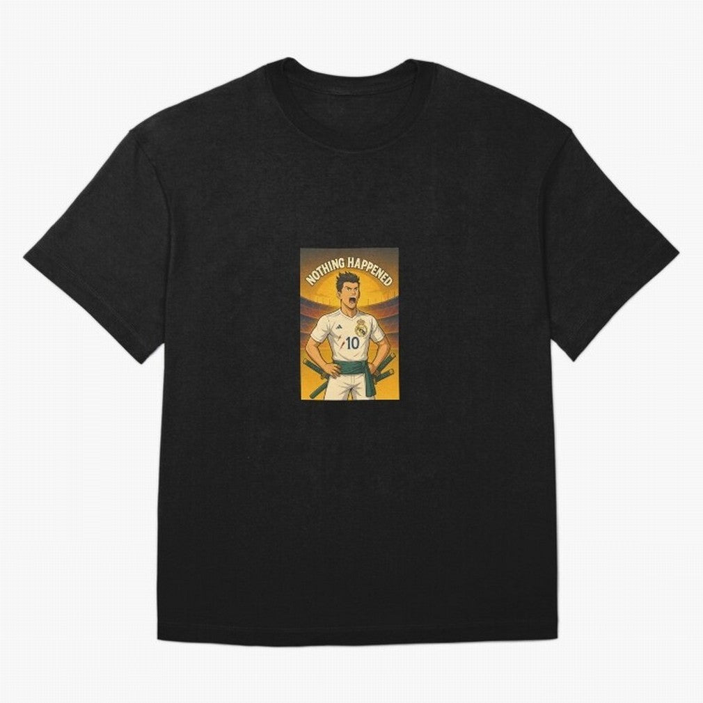 Cristiano Zoro Nothing Happened Oversized T-Shirt Show Fan Pride Across FIFA World Cup 2026 Group Stage Inspired by Mbappe, Germany Energy, Fan Favorite Moments, National Team Passion, Big Match Drama and Soccer History; Ideal for Fans Who Follow