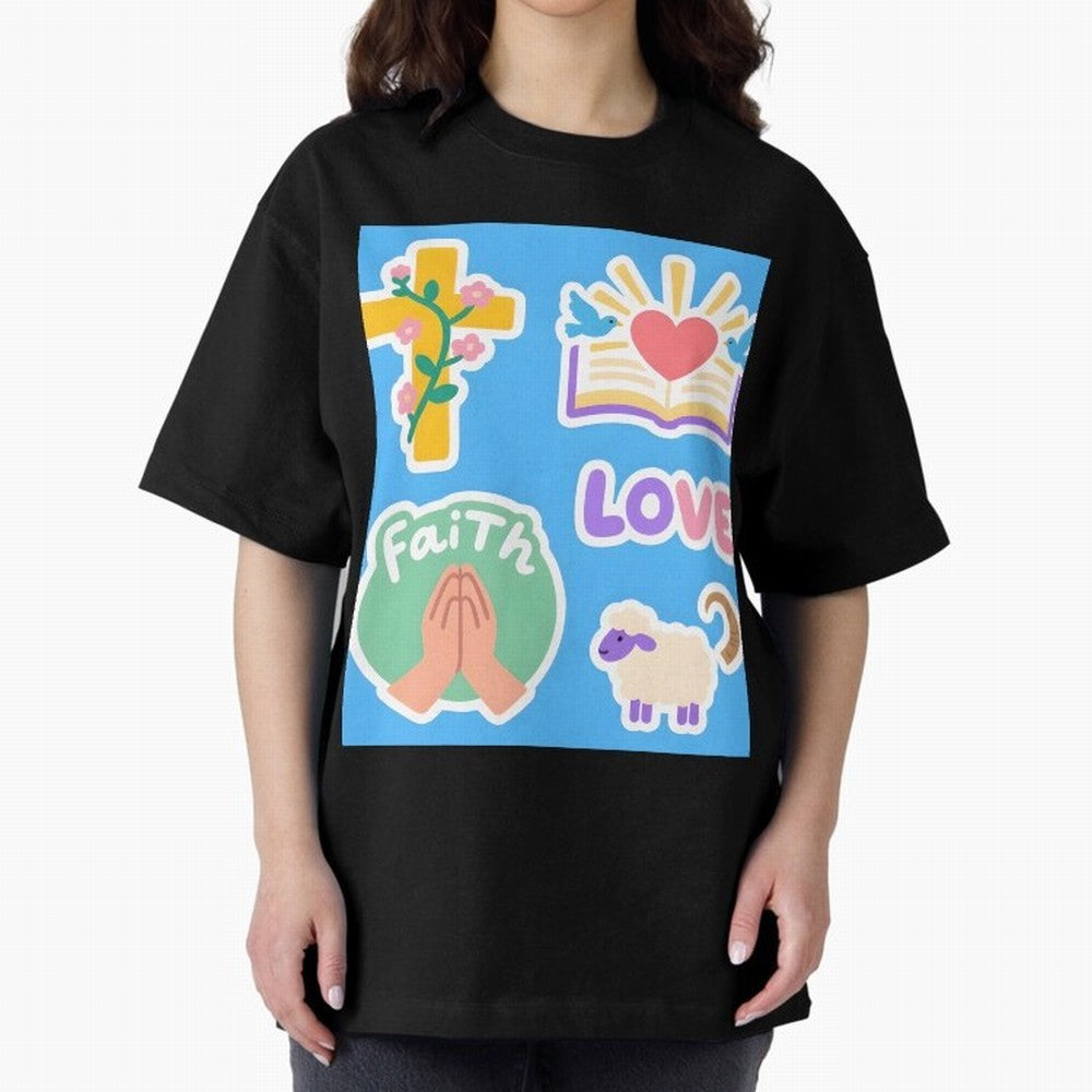 Love Faith T shirt Oversized T-Shirt Join the Countdown to Global Football Passion for FIFA World Cup 2026 Group Stage, Connected to Haaland, Argentina and Brazil, Football History, Final Match Energy, Crowd Noise and Once in a Lifetime Moments;