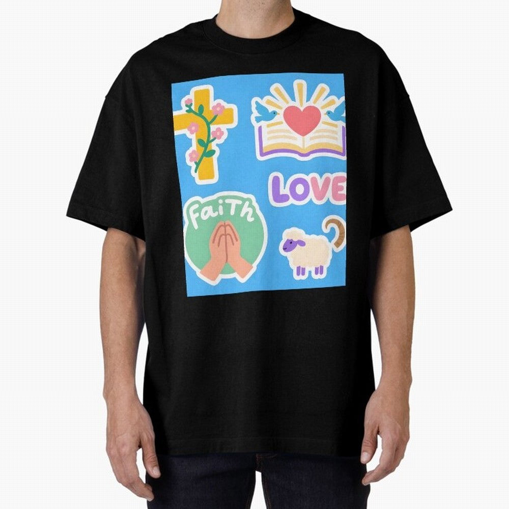 Love Faith T shirt Oversized T-Shirt Join the Countdown to Global Football Passion for FIFA World Cup 2026 Group Stage, Connected to Haaland, Argentina and Brazil, Football History, Final Match Energy, Crowd Noise and Once in a Lifetime Moments;