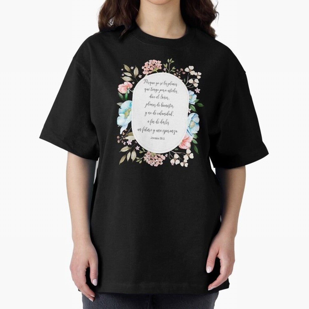 Jerem¨ªas 29:11 ¨C Planes de esperanza | Vers¨ªculo cristiano inspirador en espa?ol Oversized T-Shirt Celebrate Unforgettable Nights in FIFA World Cup 2026 USA Canada Mexico Spirit, Connected to Spain, Neymar, Worldwide Fan Energy, Dramatic Goals,