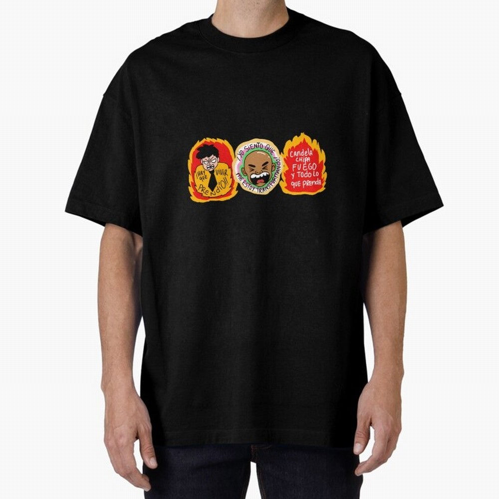 Hay Que Vivir Prendo Yo Siento Que Me Estoy Transformando Candela Chipa Fuego Y Todo Lo Que Prenda Oversized T-Shirt Represent Fans Who Live for Match Day Hype around FIFA World Cup 2026 Group Stage, Haaland, France, Vintage Soccer Flavor, Modern