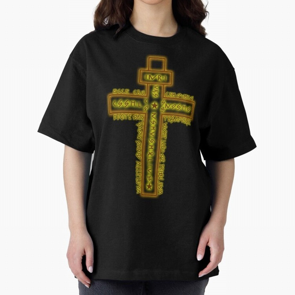 Cruz del Santo Padre Benito Color Oversized T-Shirt Relive Legendary Nights from FIFA World Cup 2026 USA Canada Mexico Highlighting Haaland and Mbappe, Spain and Netherlands Energy, Football Passion, Legendary Performances, Festival Vibes and