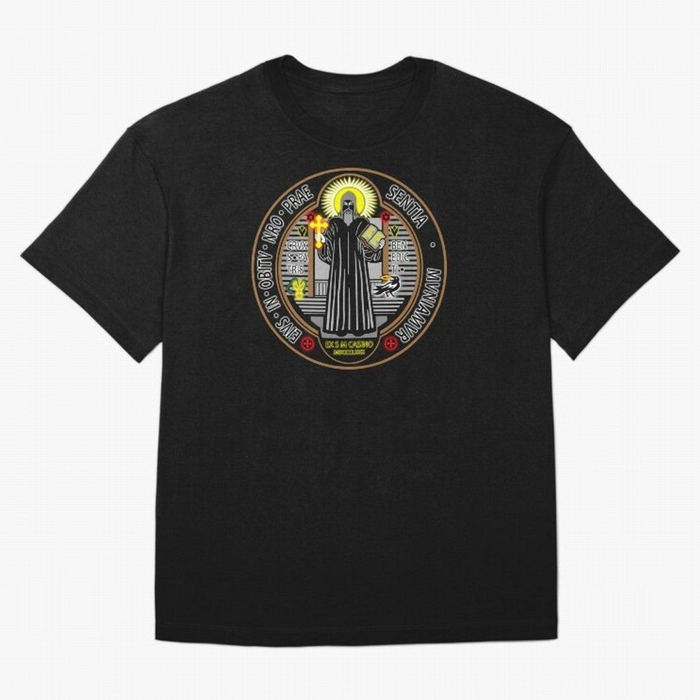 Medalla de San Benito Color Frontal Oversized T-Shirt Turn Every Weekend Toward FIFA World Cup 2026 USA Canada Mexico for Fans of Messi and Cristiano Ronaldo and France, Bringing Football History, Final Match Energy, Crowd Noise and Once in a