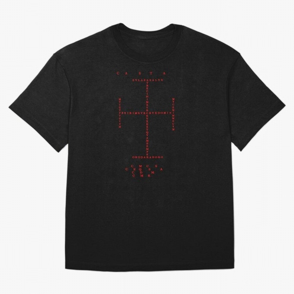Cruz Ang¨¦lica de Santo Tom¨¢s de Aquino Black n Red Oversized T-Shirt Bring Supporter Culture to Match Day Hype around FIFA World Cup 2026, Haaland and Mbappe, Argentina, Classic Soccer Heritage, Championship Pressure, Fan Loyalty and