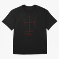 Cruz Ang¨¦lica de Santo Tom¨¢s de Aquino Black n Red Oversized T-Shirt Bring Supporter Culture to Match Day Hype around FIFA World Cup 2026, Haaland and Mbappe, Argentina, Classic Soccer Heritage, Championship Pressure, Fan Loyalty and