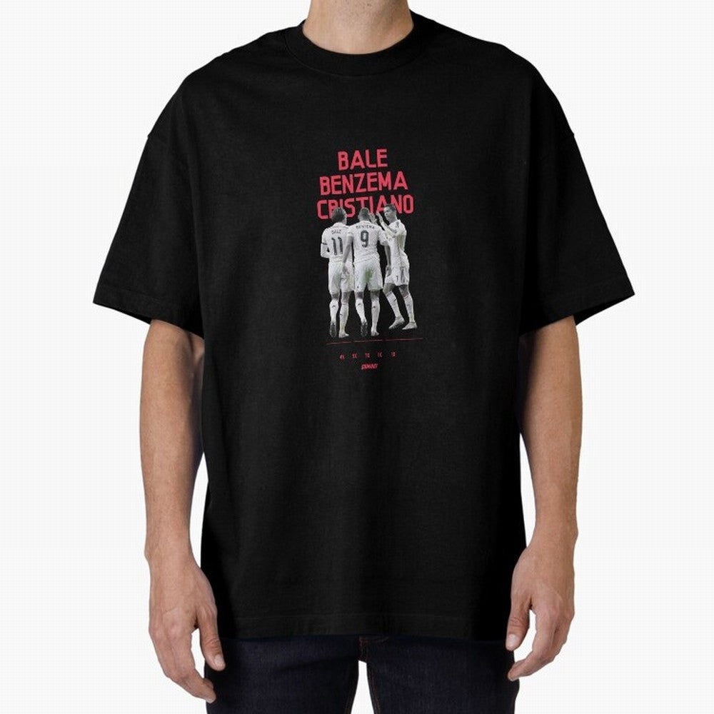 Real Madrid | Bale Benzema Cristiano Oversized T-Shirt Bring Global Tournament Vibes to FIFA World Cup 2026 Group Stage Highlighting Cristiano Ronaldo, Portugal, Spain and Germany Energy, Football Passion, Legendary Performances, Festival Vibes and