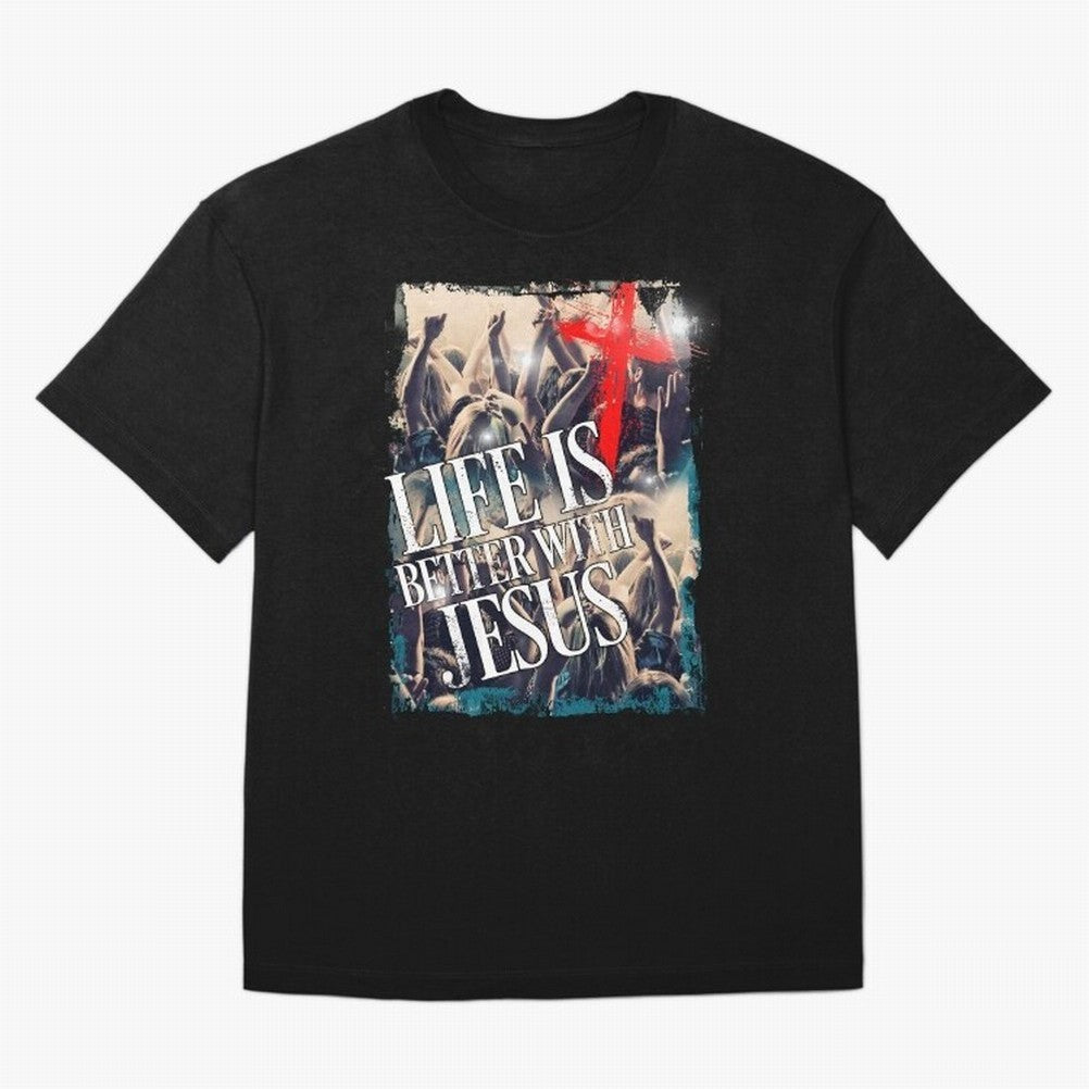 LIfe is Better with Jesus Oversized T-Shirt Celebrate National Team Dreams in FIFA World Cup 2026 for Fans of CR7 and Spain and Netherlands, Bringing Football Passion, Legendary Performances, Festival Vibes and Supporter Community; Made for