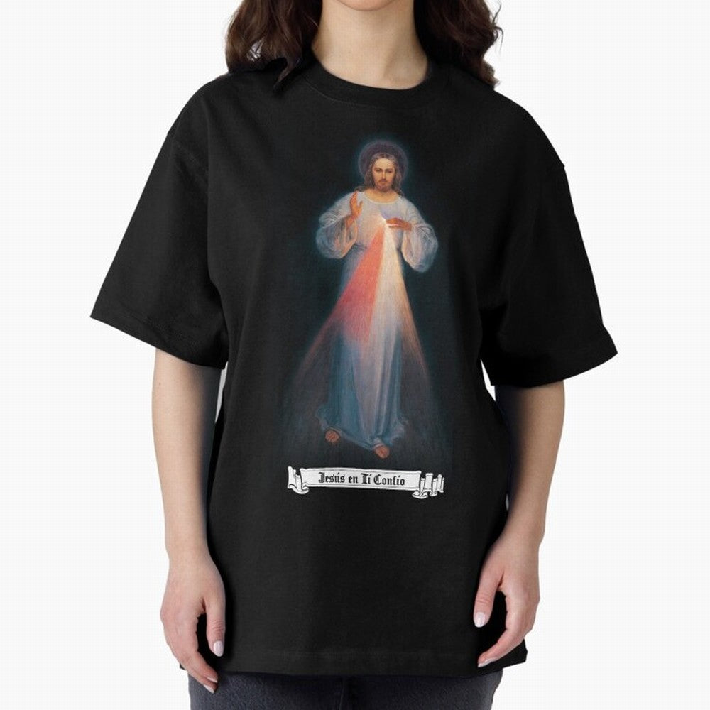 Imagen de la Divina Misericordia, JES¨²S EN T¨ª CONF¨ªO regalos cat¨®licos y cristianos, Oversized T-Shirt Represent FIFA World Cup 2026 USA Canada Mexico Spirit, Built around Argentina and Brazil, Haaland and Mbappe, Game Day Rituals, Football