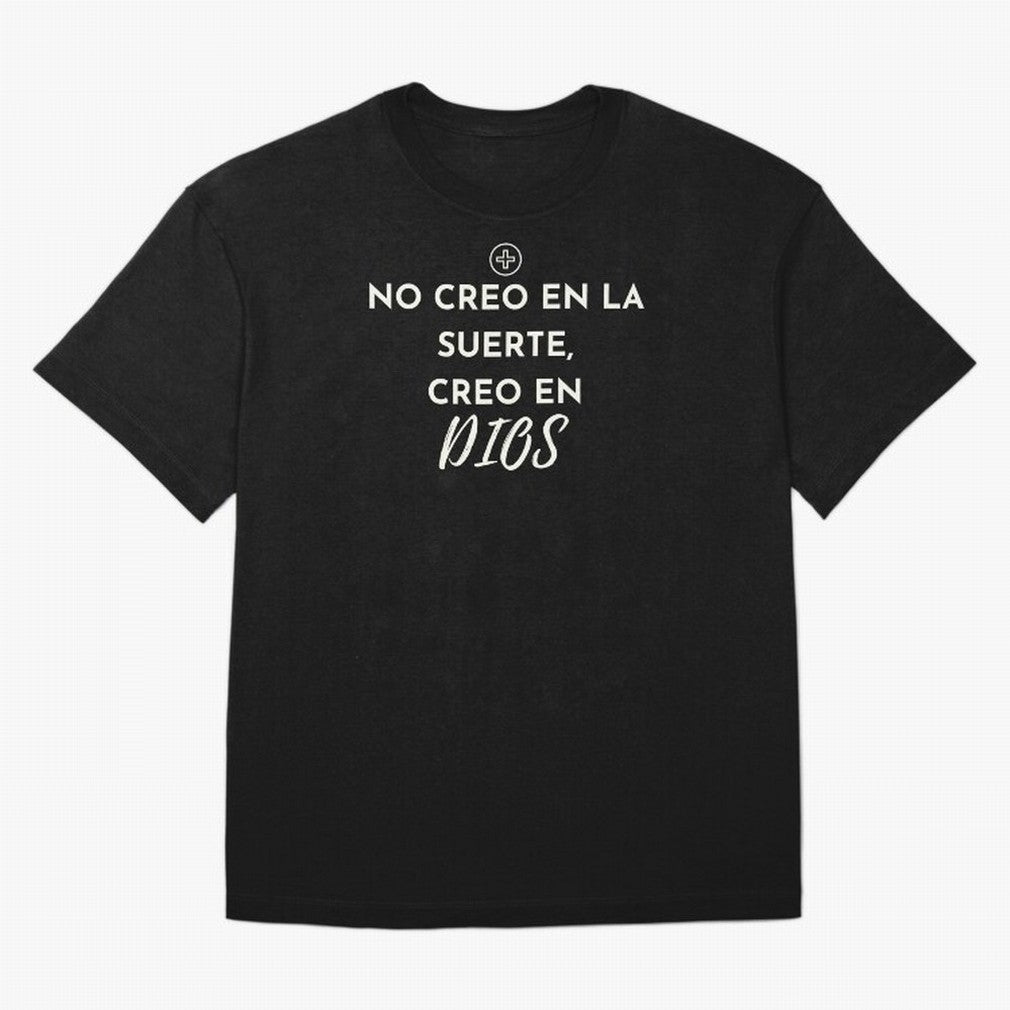 No creo en la suerte, creo en Dios Oversized T-Shirt Show Match Day Excitement for FIFA World Cup 2026 for Fans of Neymar, Haaland and Cristiano Ronaldo and Spain, Bringing Classic Soccer Heritage, Championship Pressure, Fan Loyalty and