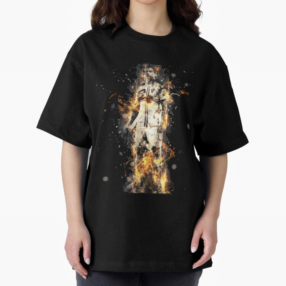 Ronaldo On Fire T Shirt Cristiano Cr7 Soccer S Jersey Men Madrid 7 Portugal Football Real White Kids Tee Mens Black Oversized T-Shirt Join Global Football Passion for FIFA World Cup 2026 USA Canada Mexico, Featuring Haaland, Portugal, Spain and