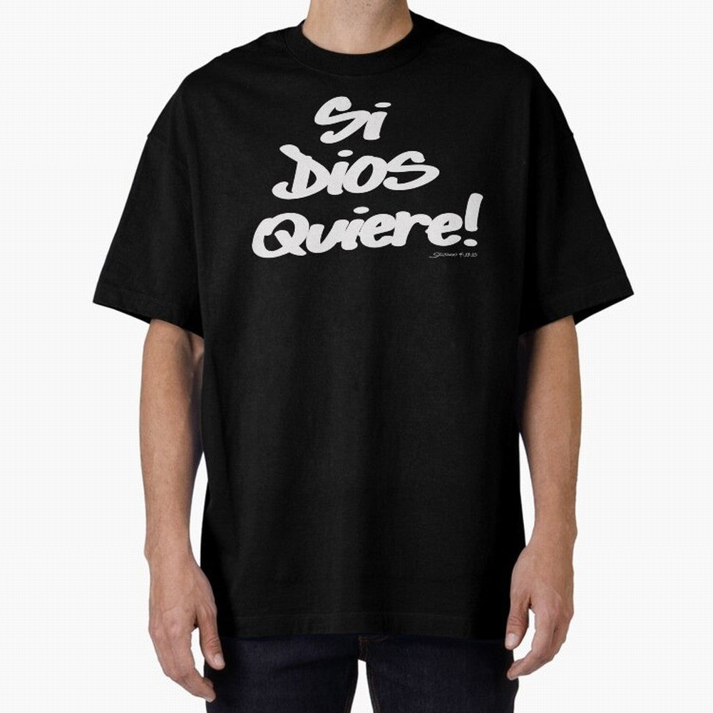 Si Dios Quiere! Oversized T-Shirt Celebrate Football Heritage in the FIFA World Cup 2026 USA Canada Mexico Journey through Neymar, Haaland and Cristiano Ronaldo Highlights, Spain and Netherlands Pride, Champion Mindset, Group Stage Buzz, Knockout