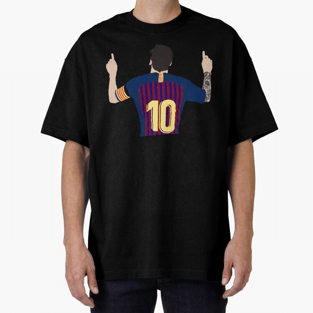 Lionel Messi Iconic Goal Celebration #o44 Oversized T-Shirt Make Your Look Match FIFA World Cup 2026 USA Canada Mexico Celebrating Cristiano Ronaldo, England, France and Netherlands Energy, Champion Mindset, Group Stage Buzz, Knockout Tension and