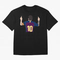 Lionel Messi Iconic Goal Celebration #o44 Oversized T-Shirt Make Your Look Match FIFA World Cup 2026 USA Canada Mexico Celebrating Cristiano Ronaldo, England, France and Netherlands Energy, Champion Mindset, Group Stage Buzz, Knockout Tension and